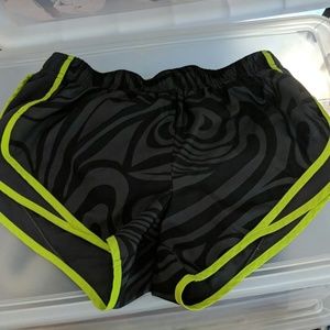 Grey and Green Xersion athletic shorts